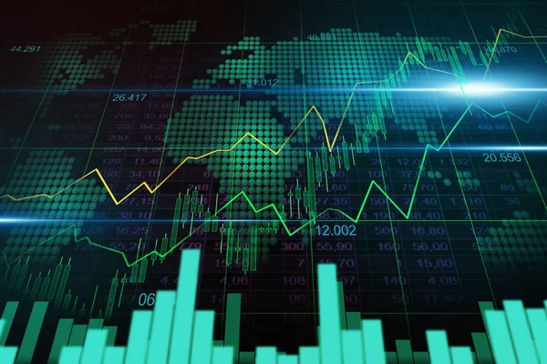 Фондовый Рынок Форекс График Торговли Графической Концепции Подходящей Финансовых Инвестиций — стоковое фото