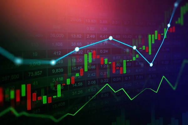 Mercado Ações Gráfico Negociação Forex Conceito Gráfico Adequado Para Investimento — Fotografia de Stock