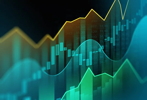 Aktienmarkt Oder Devisenhandel Graph Grafischem Konzept Geeignet Für Finanzinvestitionen Oder — Stockfoto