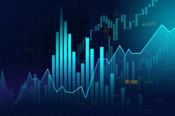 Aktiemarknaden Eller Forex Handel Diagram Grafiskt Koncept Som Lämpar Sig — Stockfoto