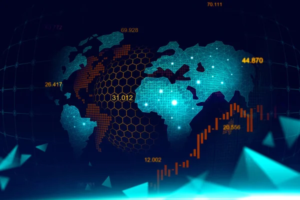 Tőzsde Forex Kereskedési Grafikon Futurisztikus Fogalma Alkalmas Pénzügyi Befektetés Vagy — Stock Fotó