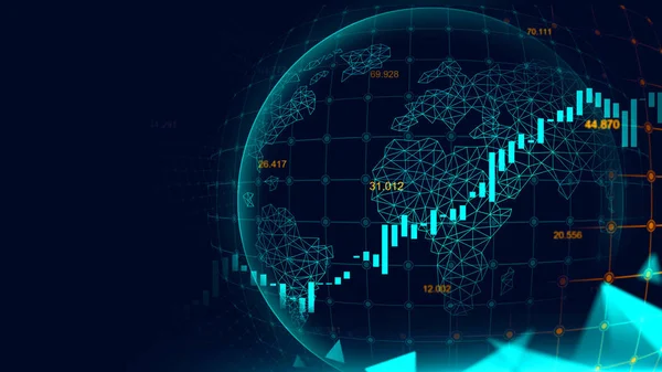 Gráfico Bursátil Forex Trading Concepto Futurista Adecuado Para Inversión Financiera — Foto de Stock