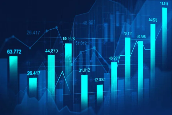 Mercado Ações Gráfico Negociação Forex Conceito Gráfico Adequado Para Investimento — Fotografia de Stock