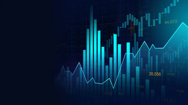 Stock market or forex trading graph in graphic concept suitable for financial investment or Economic trends business idea and all art work design. Abstract finance background