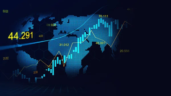 Tőzsde Forex Kereskedési Grafikon Futurisztikus Fogalma Alkalmas Pénzügyi Befektetés Vagy — Stock Fotó