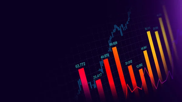 Mercado Ações Gráfico Negociação Forex Conceito Gráfico Adequado Para Investimento — Fotografia de Stock