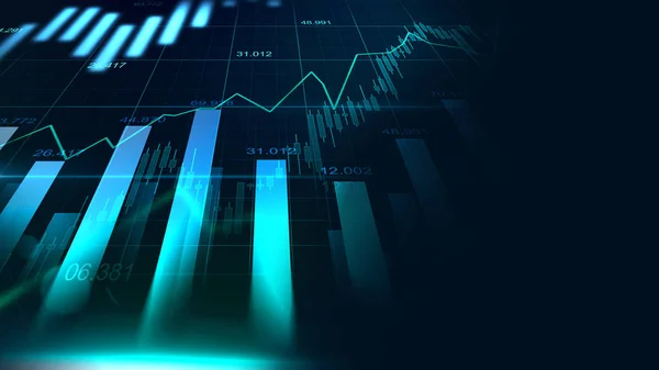 Aktienmarkt Oder Devisenhandel Graph Grafischem Konzept Geeignet Für Finanzinvestitionen Oder — Stockfoto