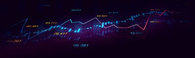 Grafik konseptinde borsa veya önx ticaret grafiği