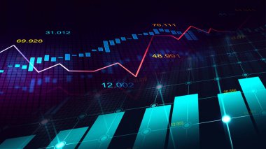 Grafik konseptinde borsa veya önx ticaret grafiği