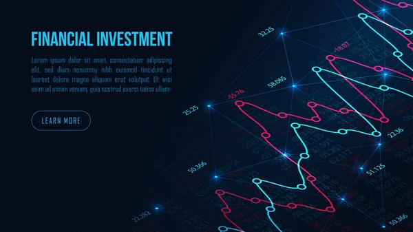 Фондовый Рынок Форекс График Торговли Графической Концепции Подходящей Финансовых Инвестиций — стоковый вектор