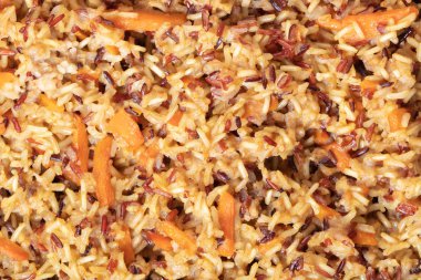 pişmiş pirinç doku closeup gıda arka plan