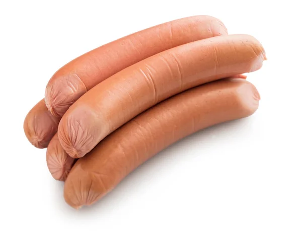 Fresh Uncooked Sausage White Background Isolated — Stock Photo, Image
