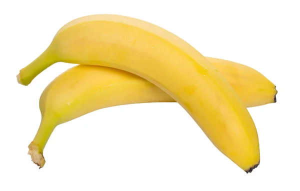 Dojrzałych Bananów Organicznych Białym Tle Białym Tle — Zdjęcie stockowe
