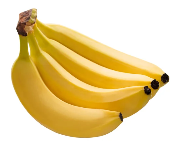 Dojrzałych Bananów Organicznych Białym Tle Białym Tle — Zdjęcie stockowe