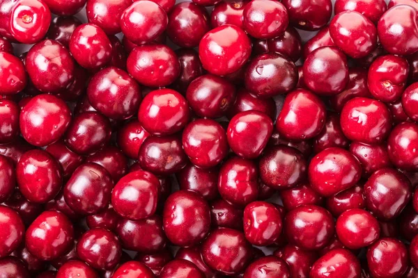 food background texture of fresh berries cherries