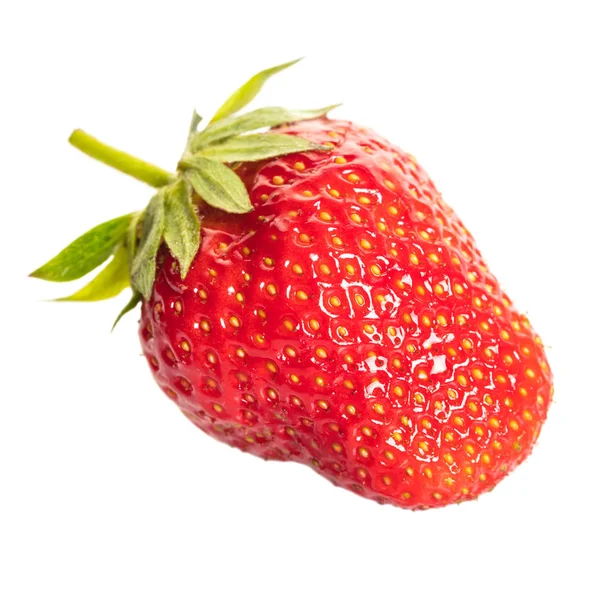 Berrie Reife Erdbeere Auf Weißem Isolierten Hintergrund lizenzfreie Stockbilder