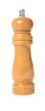 ahşap biber closeup beyaz izole arka planda