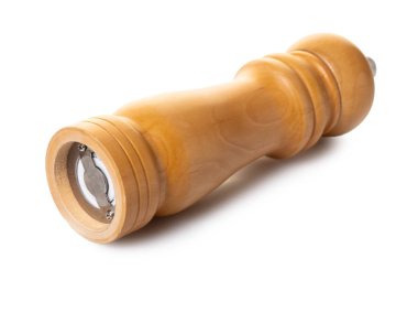 ahşap biber closeup beyaz izole arka planda