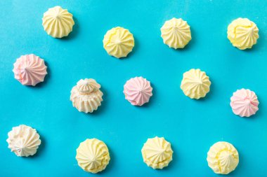 Gıda arka plan, mavi tatlı beze