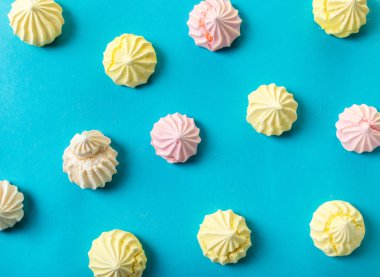 Gıda arka plan, mavi tatlı beze