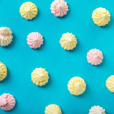 Gıda arka plan, mavi tatlı beze