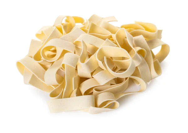 Råa Italiensk Pasta Vit Isolerade Bakgrund — Stockfoto