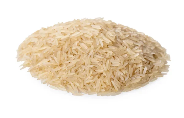 Basmati Steamed Rice White Isolated Background — Stock Photo, Image