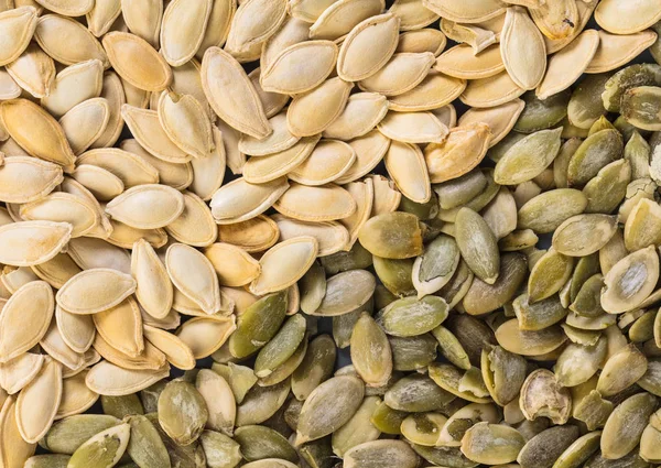 Potravní Pozadí Textura Blízkosti Dýňových Semen — Stock fotografie