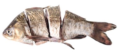 beyaz izole arka plan üzerinde ham haç biftek