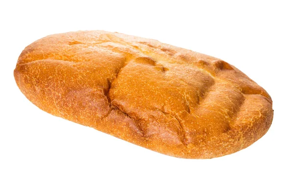 Свіжий Піта Хліб Білому Ізольованому Фоні — стокове фото