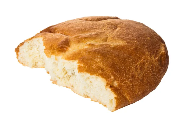 Verse Pita Brood Witte Geïsoleerde Achtergrond — Stockfoto