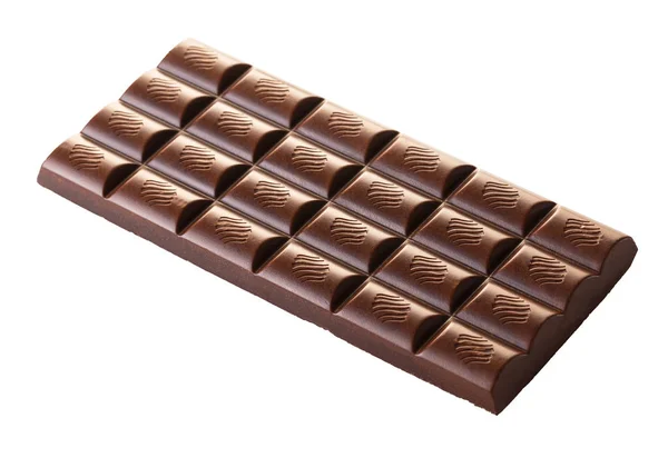 Chocoladereep Close Witte Geïsoleerde Achtergrond — Stockfoto