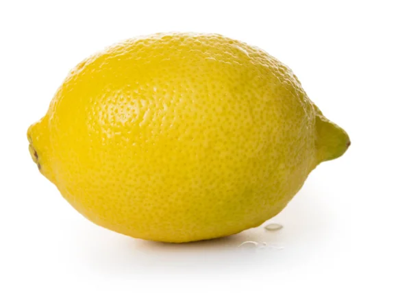 Ripe Lemon Close White Isolated Background — Stock Photo, Image