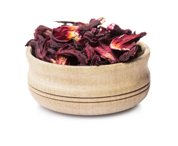 Chá Seco Floral Vermelho Fundo Isolado Branco Imagem De Stock