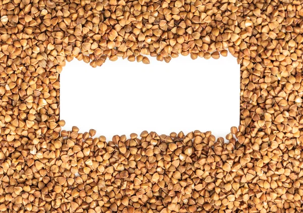 Food Background Texture Raw Buckwheat Groats — Stock Photo, Image