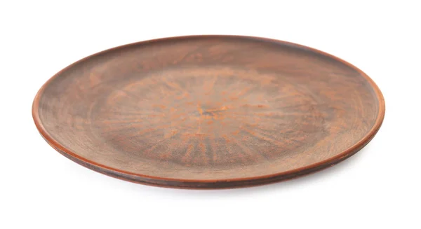New clay plate closeup — Stock Photo, Image