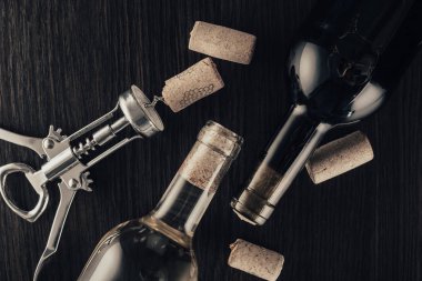 şarap ve korkvida şişeleri 