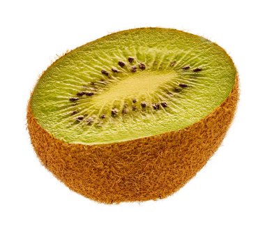 Kırpma yolu ile yarı izole beyaz arkaplan Kivi meyvesi                               