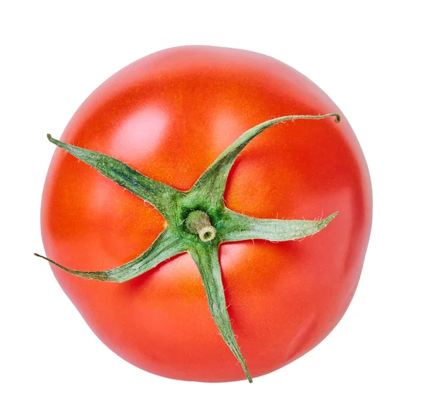 Pomidor Białym Izolowanym Tle Ścieżką Wycinania — Zdjęcie stockowe