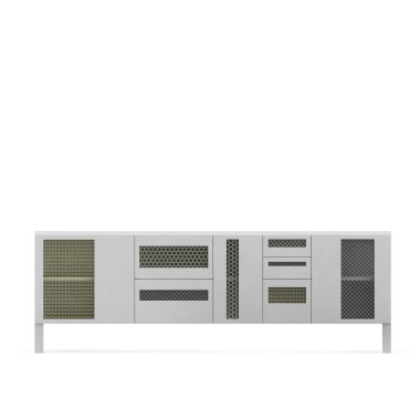 İzometrik 3d render. Senin işin daha iyi sunum için modern ve profesyonel vitrin!