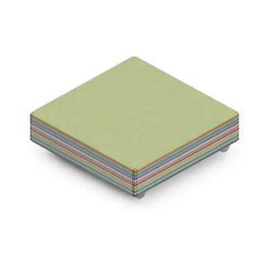 İzometrik 3d render. Senin işin daha iyi sunum için modern ve profesyonel vitrin!