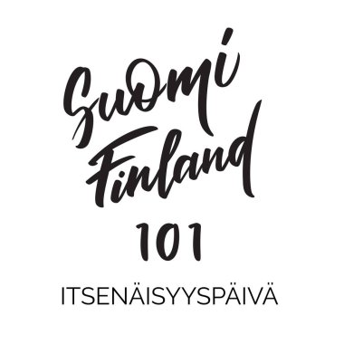 Suomi 101 - bağımsızlık günü Finlandiya, Fince - el yazısı metin, tipografi, hat sanatı hocası, kelimeler yazı üzerinde