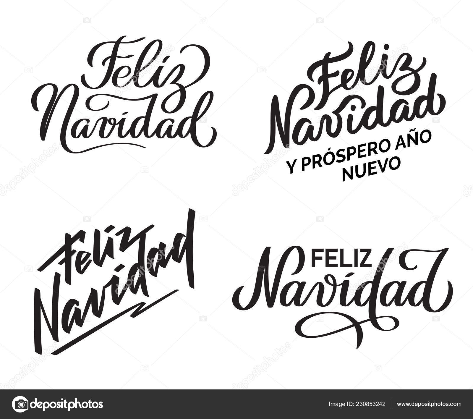 Feliz Navidad - Collection of hand-written texts Stock Vector by ©Oalice  230853242, image size:1600x1417