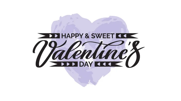 Happy Valentine s dag handgeschreven tekst belettering — Stockvector