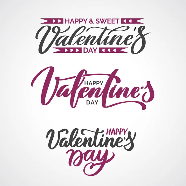 San Valentino testo Set di citazioni calligrafiche . — Vettoriale Stock