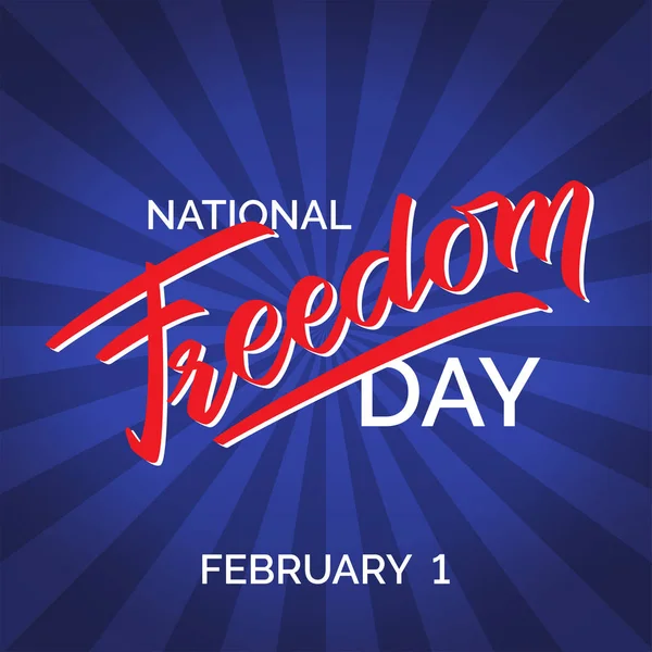 Cartel de texto escrito a mano del Día de la Libertad — Archivo Imágenes Vectoriales