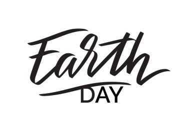 Mutlu Dünya günü tipografi yazı beyaz arka plan üzerinde izole el yazısı hat metinle.