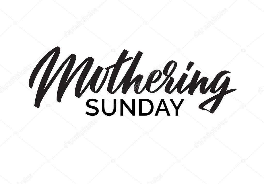 Mothering Sunday writing. Typography, lettering 