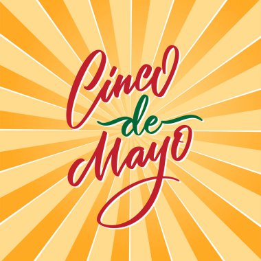 Cinco de Mayo vektör tipografi. 5 Mayıs Ispanyolca tatil