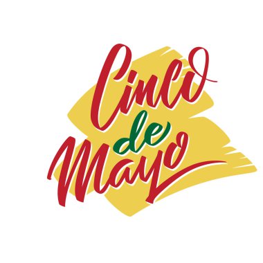 Cinco de Mayo vektör tipografi. 5 Mayıs Ispanyolca tatil